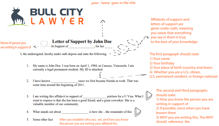 Letters of support guide - uscis letters of support